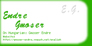 endre gmoser business card